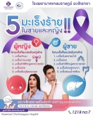 5 มะเร็งร้าย ในชายและหญิง