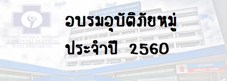 อบรมอุบัติภัยหมู่ ปี2560